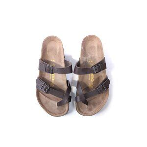 Birkenstock 40 Mayari Brown Birko-flor Sandals Womens Size 9